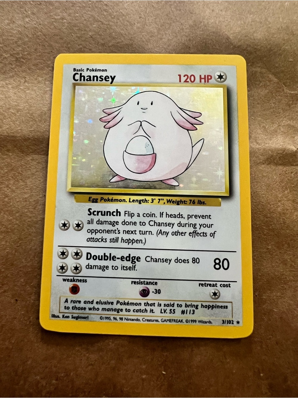 Vintage Chansey - Holo 3/102 (Base Set) 💗